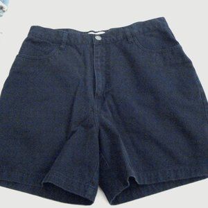 Cherokee Denim Black Shorts Zippered Size 14